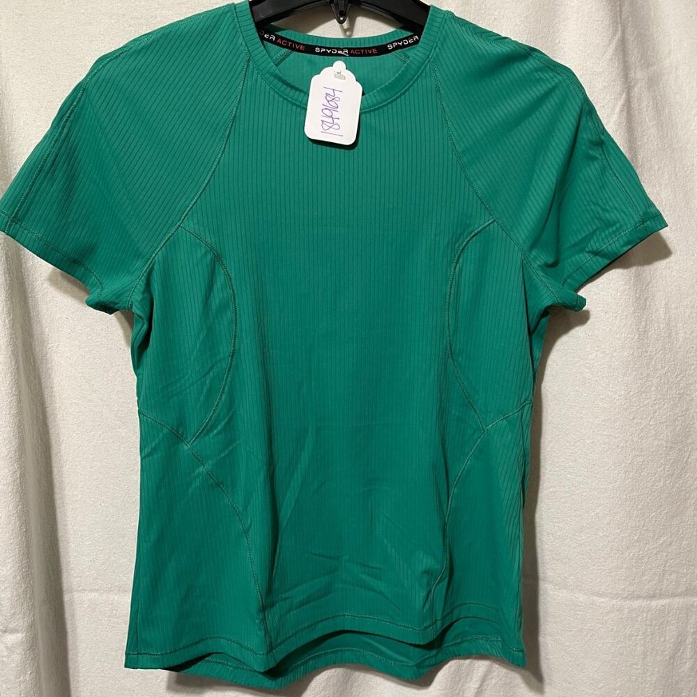 New! Women's Spyder Active Short Sleeve T-Shirt - Green, Size Small